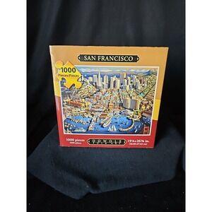 Dowdle Folk Art Jigsaw Puzzle San Francisco California 1000 Pieces